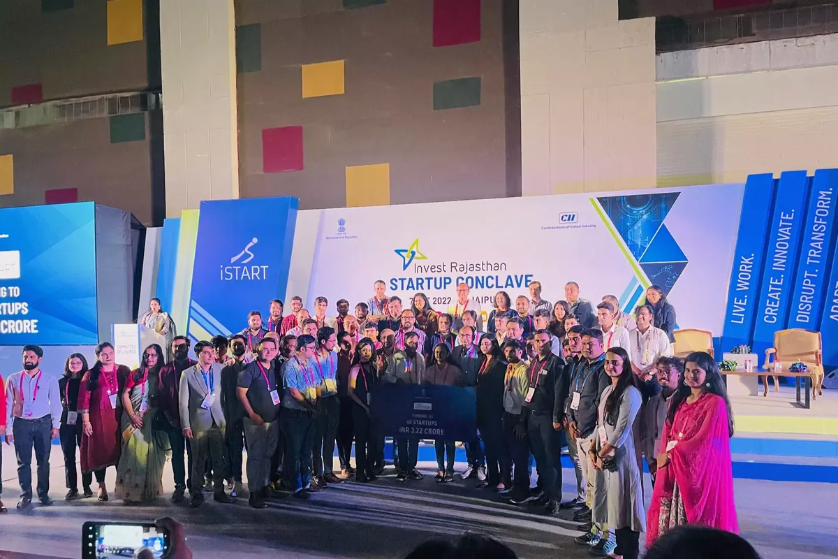 The Legal Window team on stage at the Invest Rajasthan Startup Conclave