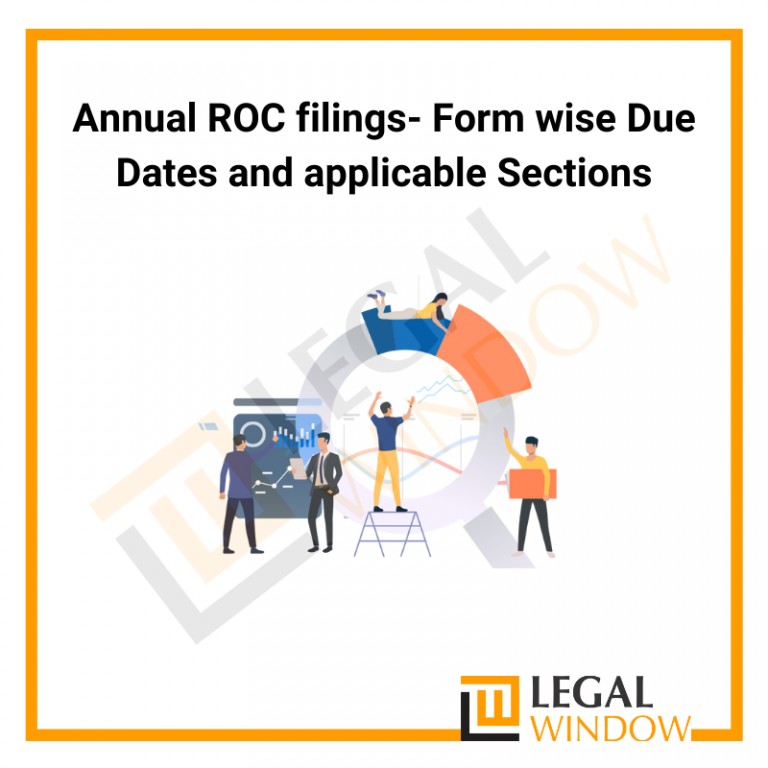 Annual ROC filings Form wise Due Dates and applicable Sections