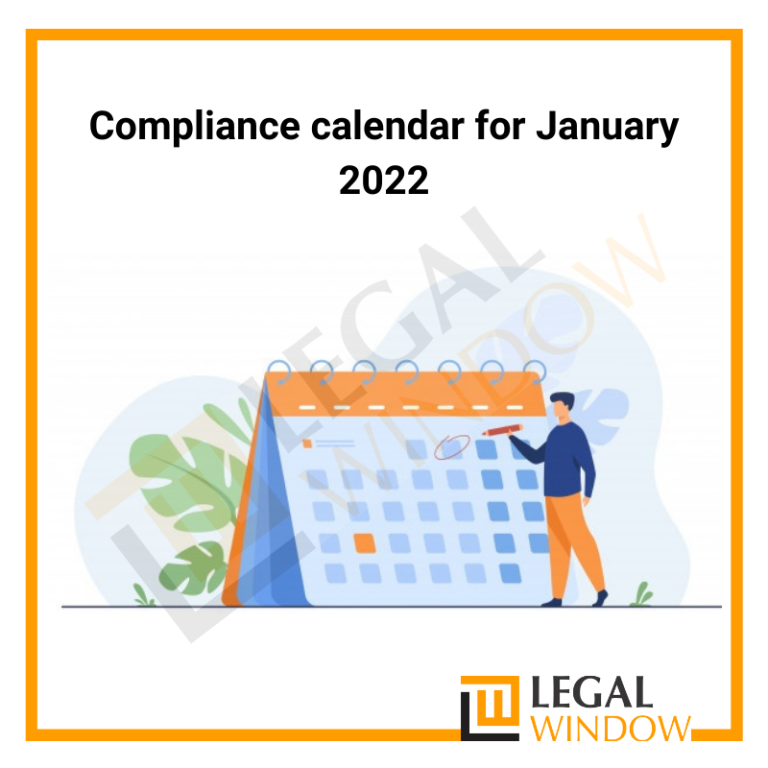 Compliance calendar for January 2022