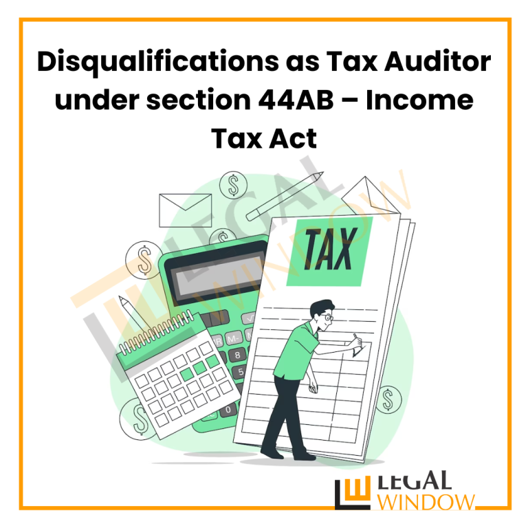 Disqualifications as Tax Auditor