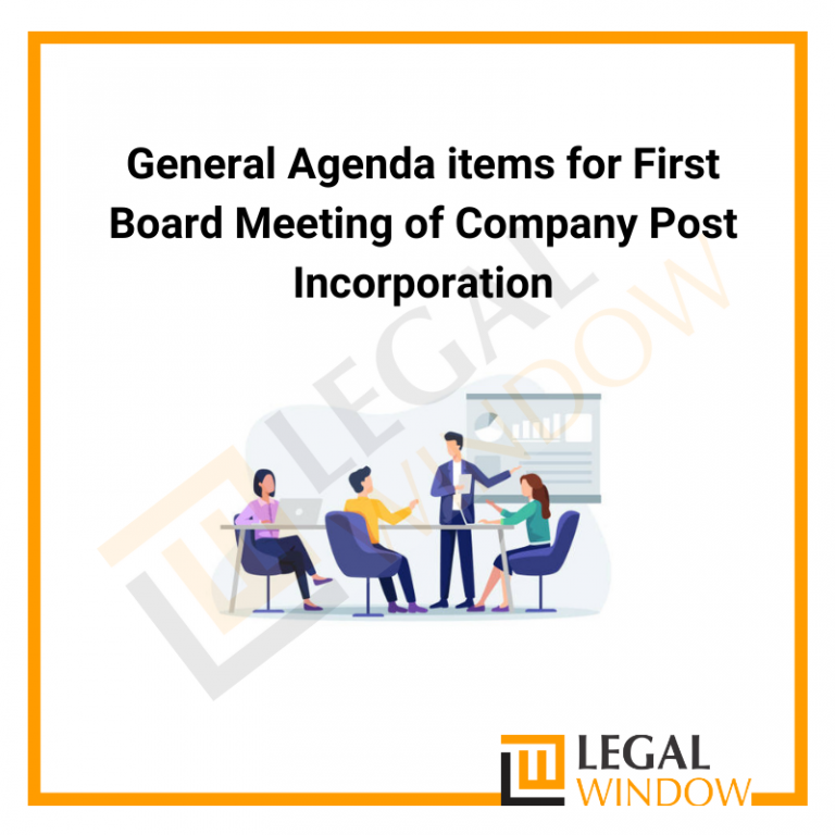 First Board Meeting of Company Post Incorporation