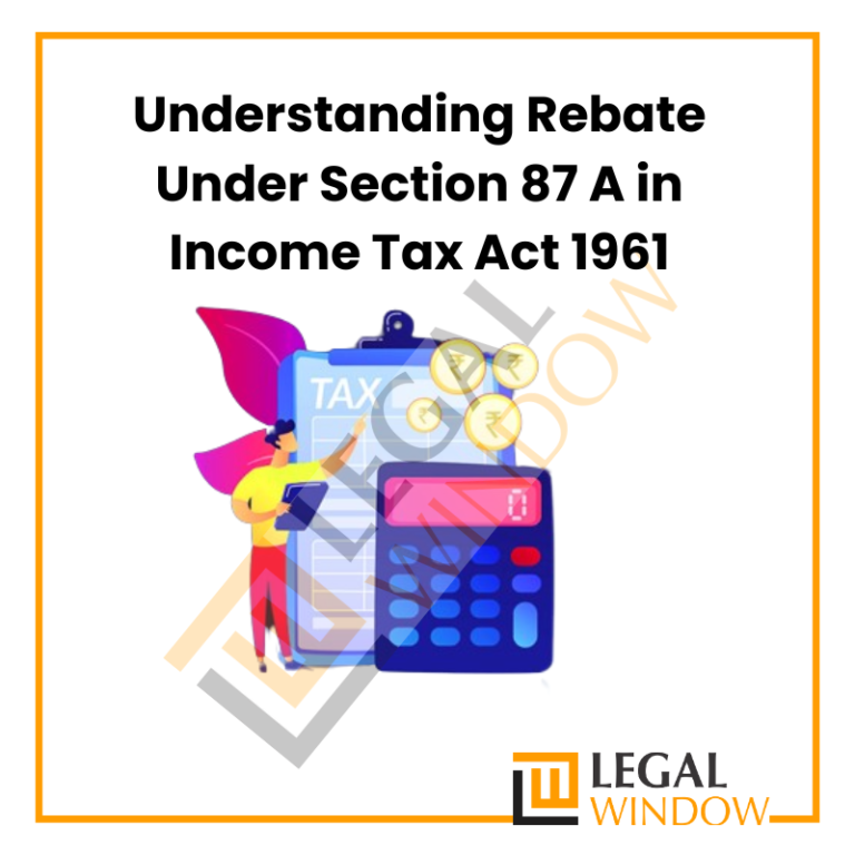 Section 87 A in Income Tax Act 1961