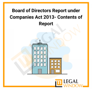 Board of Directors Report under Companies Act 2013