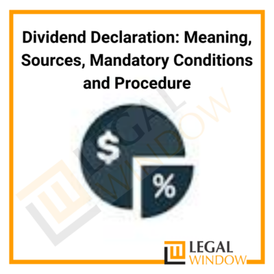Declaration of dividend