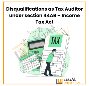 Disqualifications as Tax Auditor
