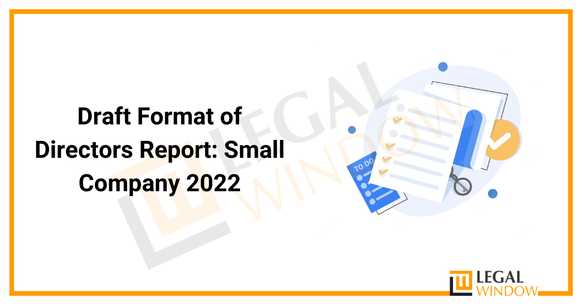 Draft Format Of Directors Report for Small Company