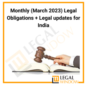 Legal Obligations & updates for March 2023