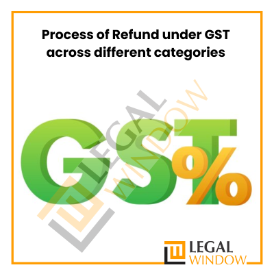 Process of Refund under GST across different categories
