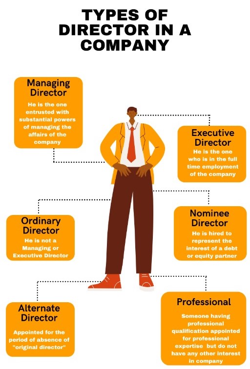 type of director in company 